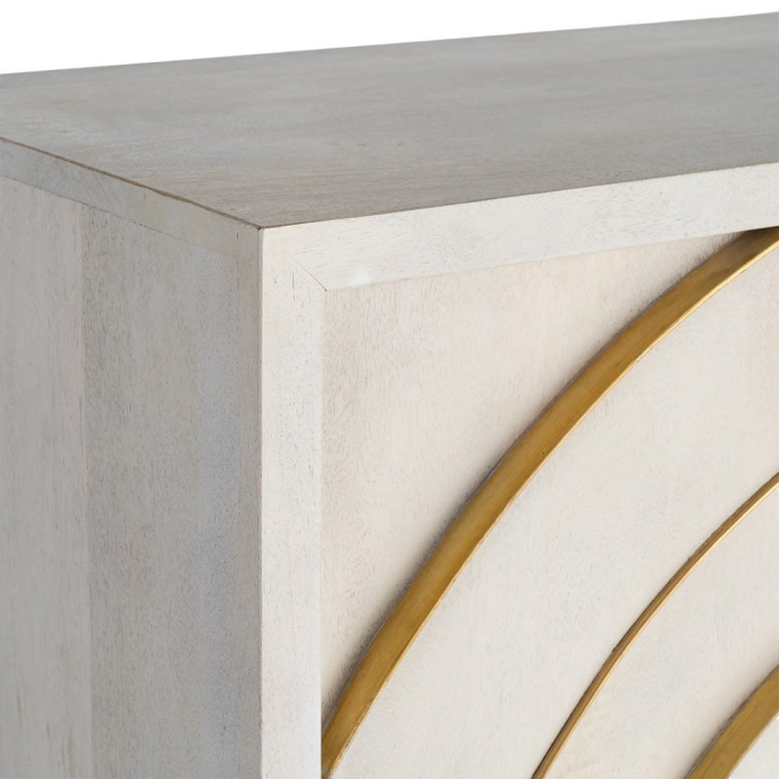 Comoda cabinet din lemn de mango cu fronturi decorative circulare [6]