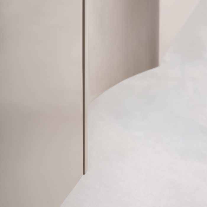 Comodă TV crem 220 cm cu 4 uși rotunjite [4]