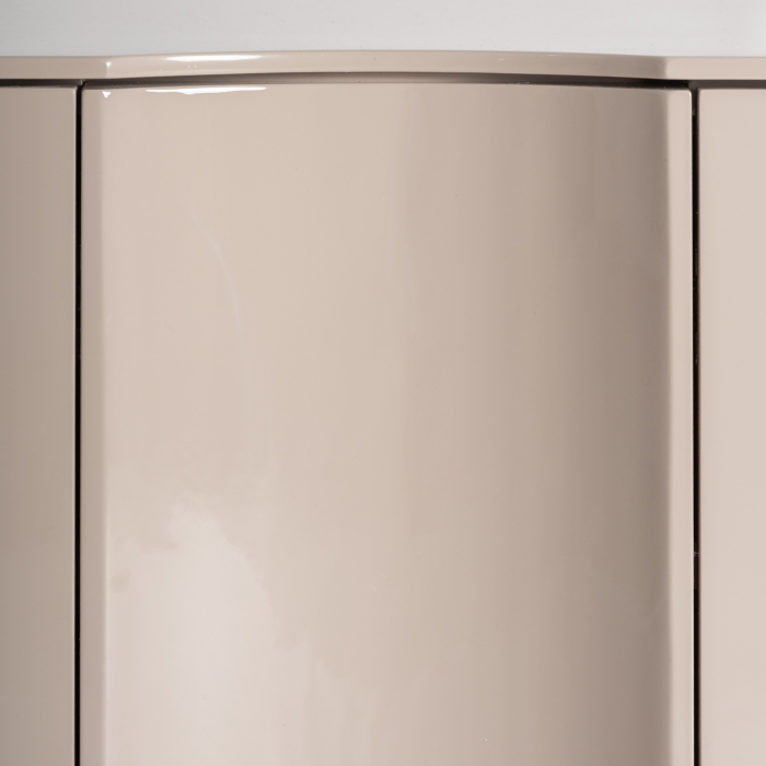 Comodă TV crem 220 cm cu 4 uși rotunjite [2]