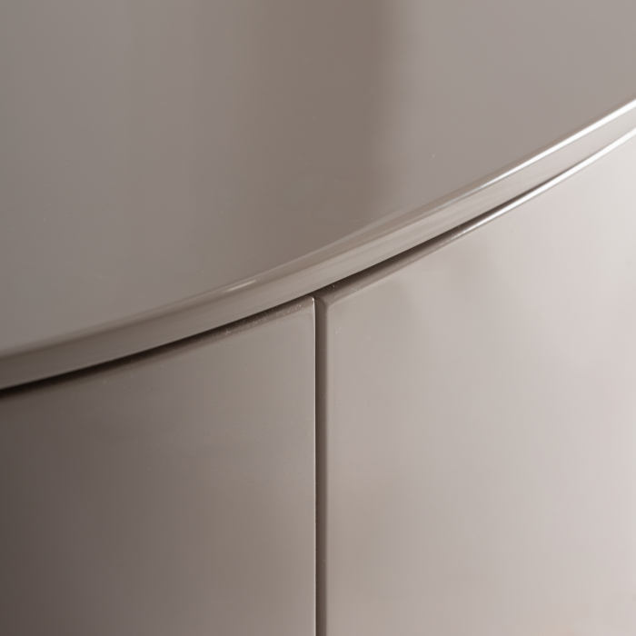 Comodă TV crem 220 cm cu 4 uși rotunjite [5]