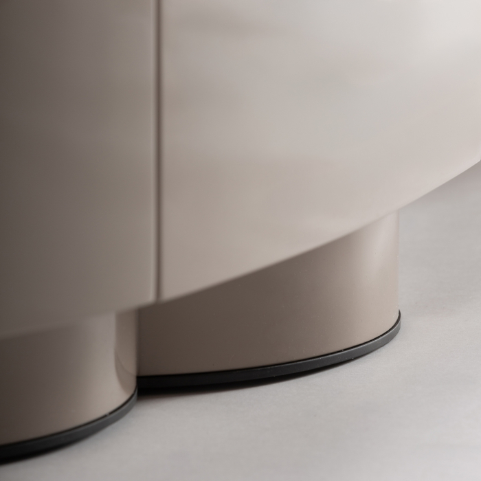 Comodă TV crem 220 cm cu 4 uși rotunjite [3]