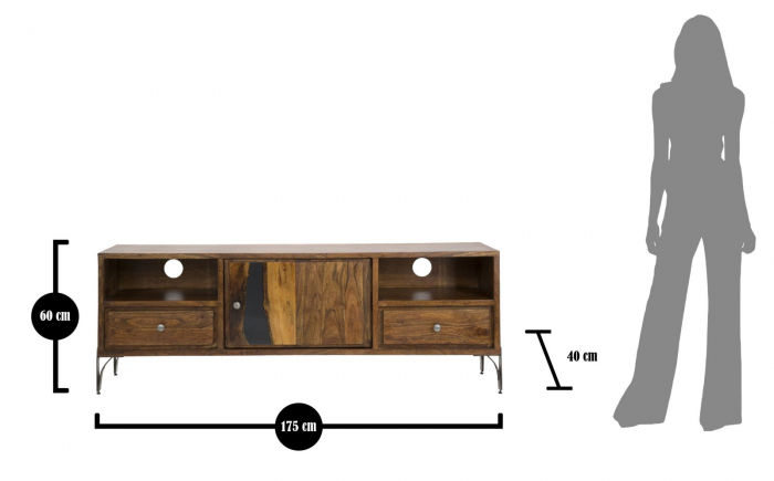 Comoda TV mare lemn masiv unica | Mobilier statement CreativDeco [9]