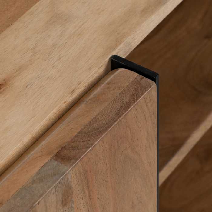 Comoda TV acacia cu structura metalica|Mobilier modern pentru organizare si stil [9]