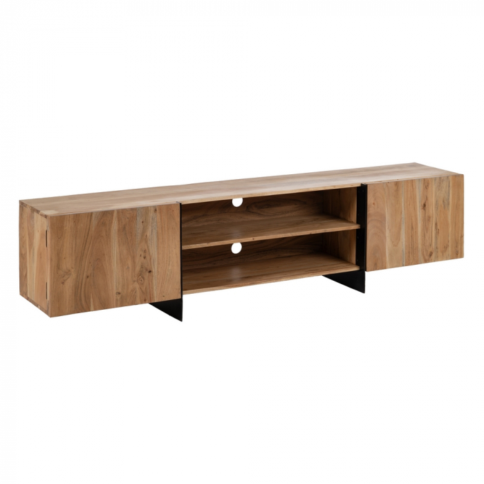 Comoda TV acacia cu structura metalica|Mobilier modern pentru organizare si stil [2]