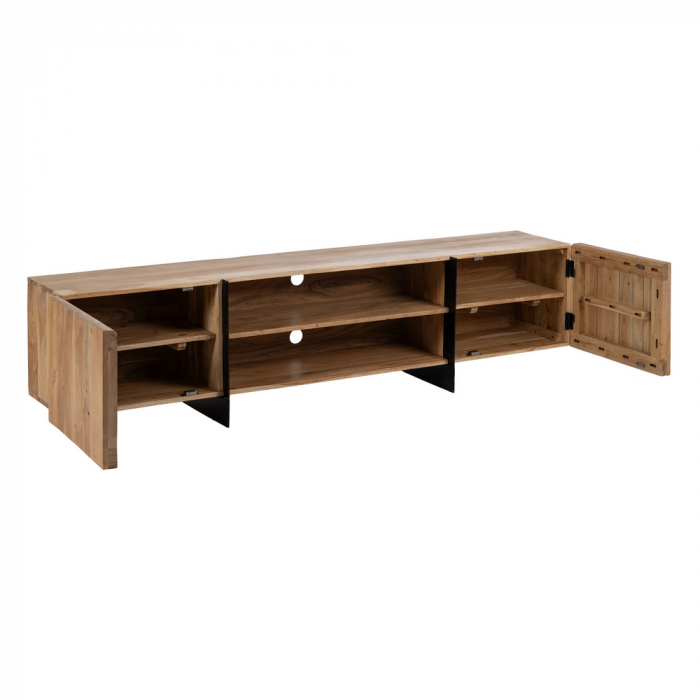 Comoda TV acacia cu structura metalica|Mobilier modern pentru organizare si stil [3]