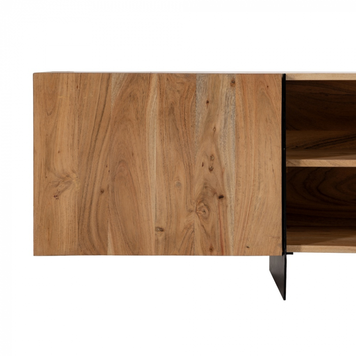 Comoda TV acacia cu structura metalica|Mobilier modern pentru organizare si stil [5]