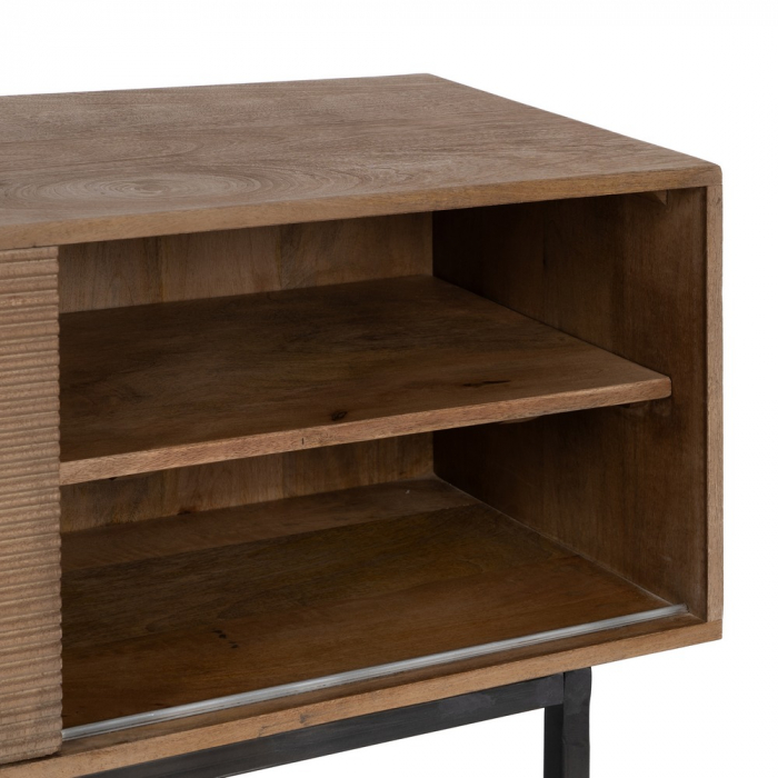 Comoda TV moderna CreativDeco - Lemn de mango cu structura metalica [5]