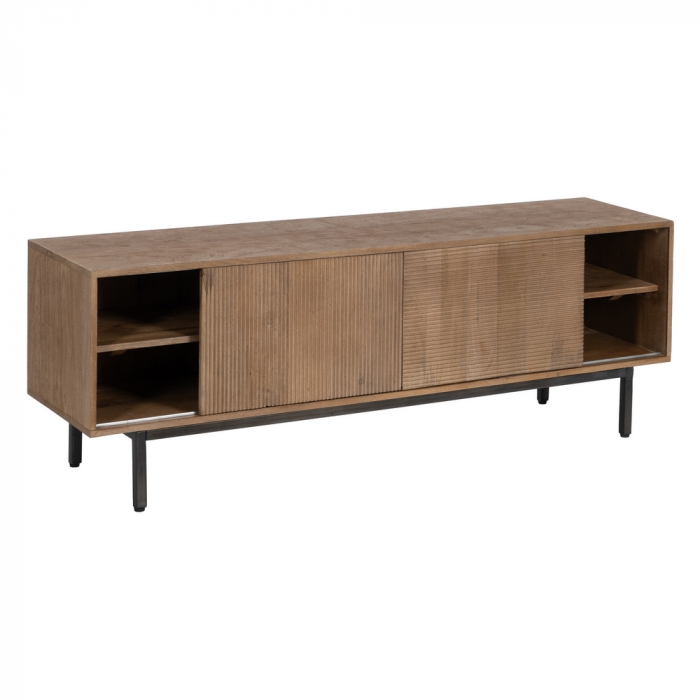 Comoda TV moderna CreativDeco - Lemn de mango cu structura metalica [3]