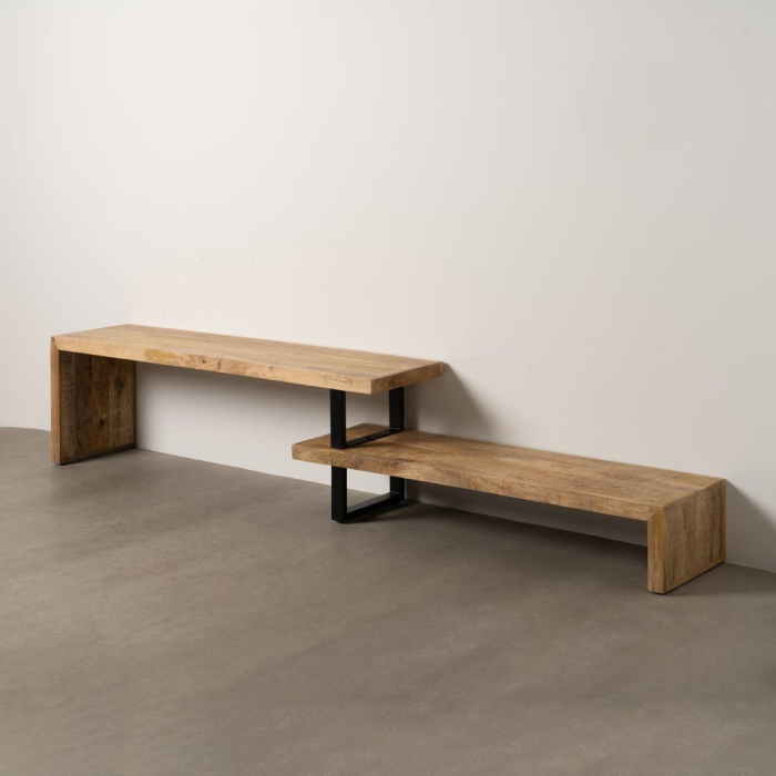 Imagine comodă TV mango și metal [1]