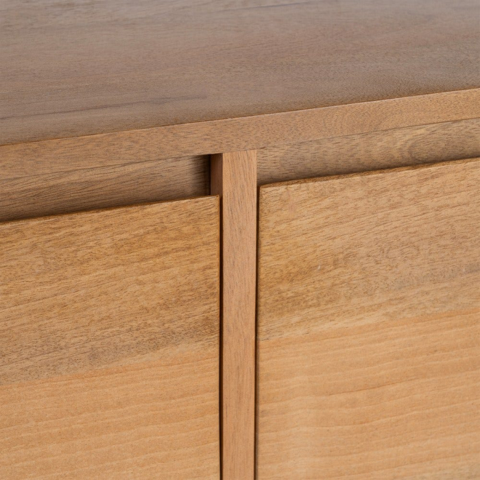 Comodă TV din lemn de mango cu fronturi plane natur [8]