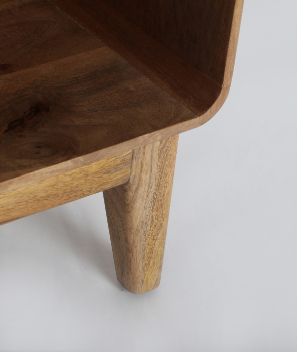 Comodă TV din lemn de mango maro cu 3 sertare [4]