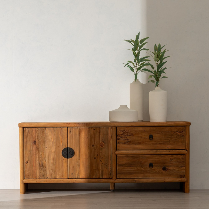 Comoda TV Lemn Pin Reciclat CreativDeco - Mobilier Natural pentru Camera [2]