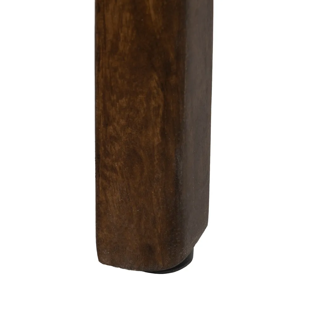 comoda tv din lemn mango maro doua sertare si raft deschis design simplu [10]