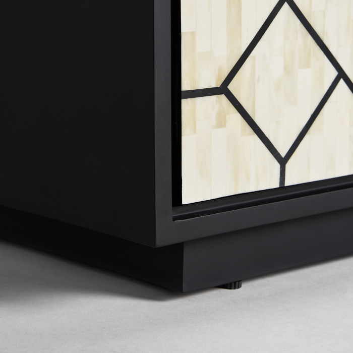 Comoda TV Art Deco MDF negru alb auriu|Comode TV elegante [7]