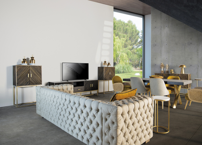 Comoda TV Art Deco metal maro auriu|Comode TV elegante [7]