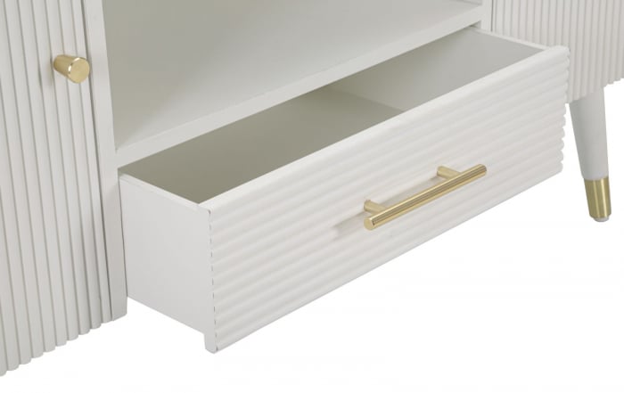Comoda TV eleganta cu depozitare alba si aurie CreativDeco [5]