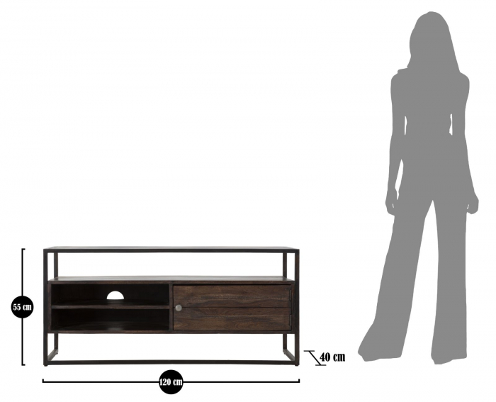 Comoda TV lemn masiv industrial | Mobilier living CreativDeco [8]