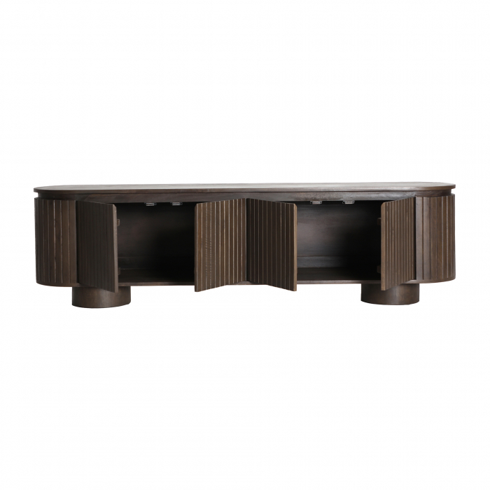 Comoda TV lemn mango art deco|Mobilier media premium [4]