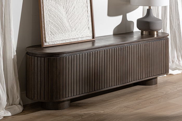 Comoda TV lemn mango art deco|Mobilier media premium [8]