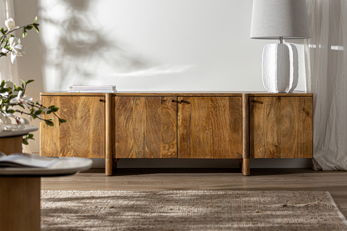 Comoda TV lemn mango nordic|Mobilier media premium [7]