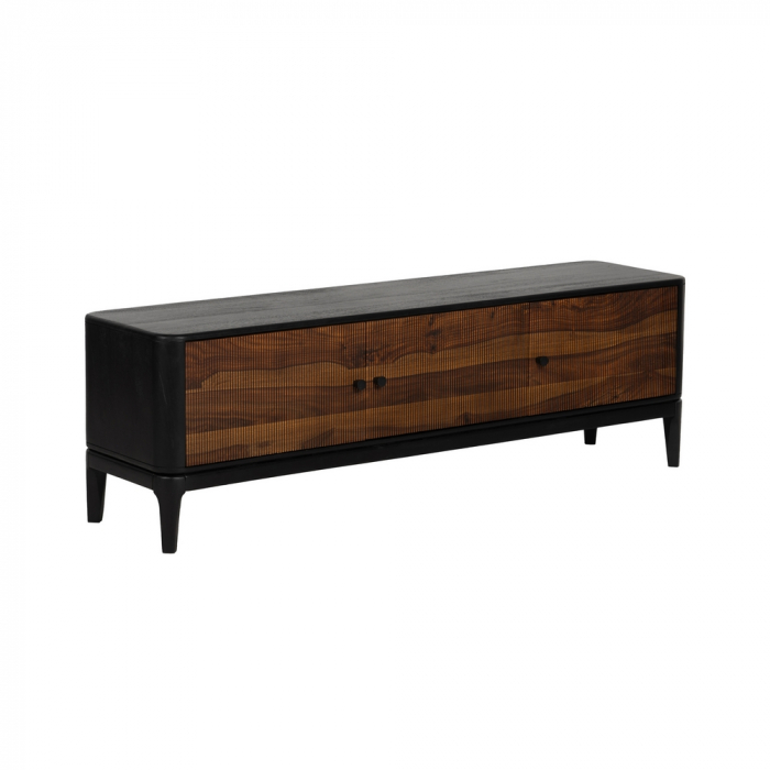 Comoda TV lemn mango sheesham maro-negru|Comode moderne pentru interioare elegante [2]
