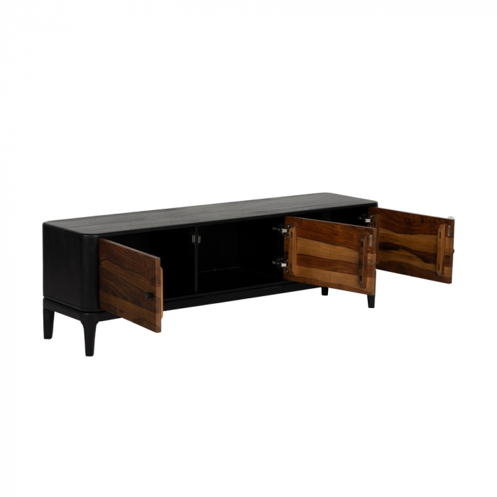 Comoda TV lemn mango sheesham maro-negru|Comode moderne pentru interioare elegante [3]