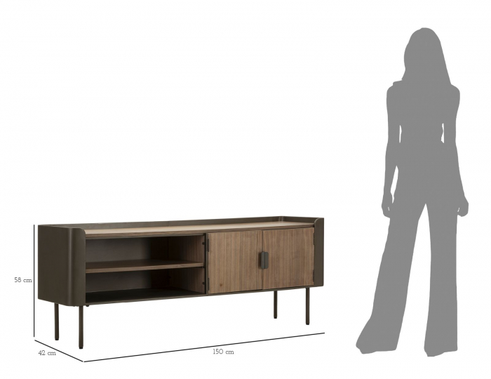 Comoda TV retro design minimalist spatii depozitare CreativDeco [9]