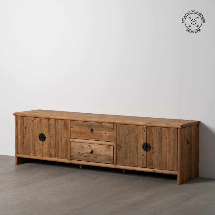 Mobilier TV Lemn Pin Reciclat CreativDeco - Design Rustic pentru Depozitare [1]