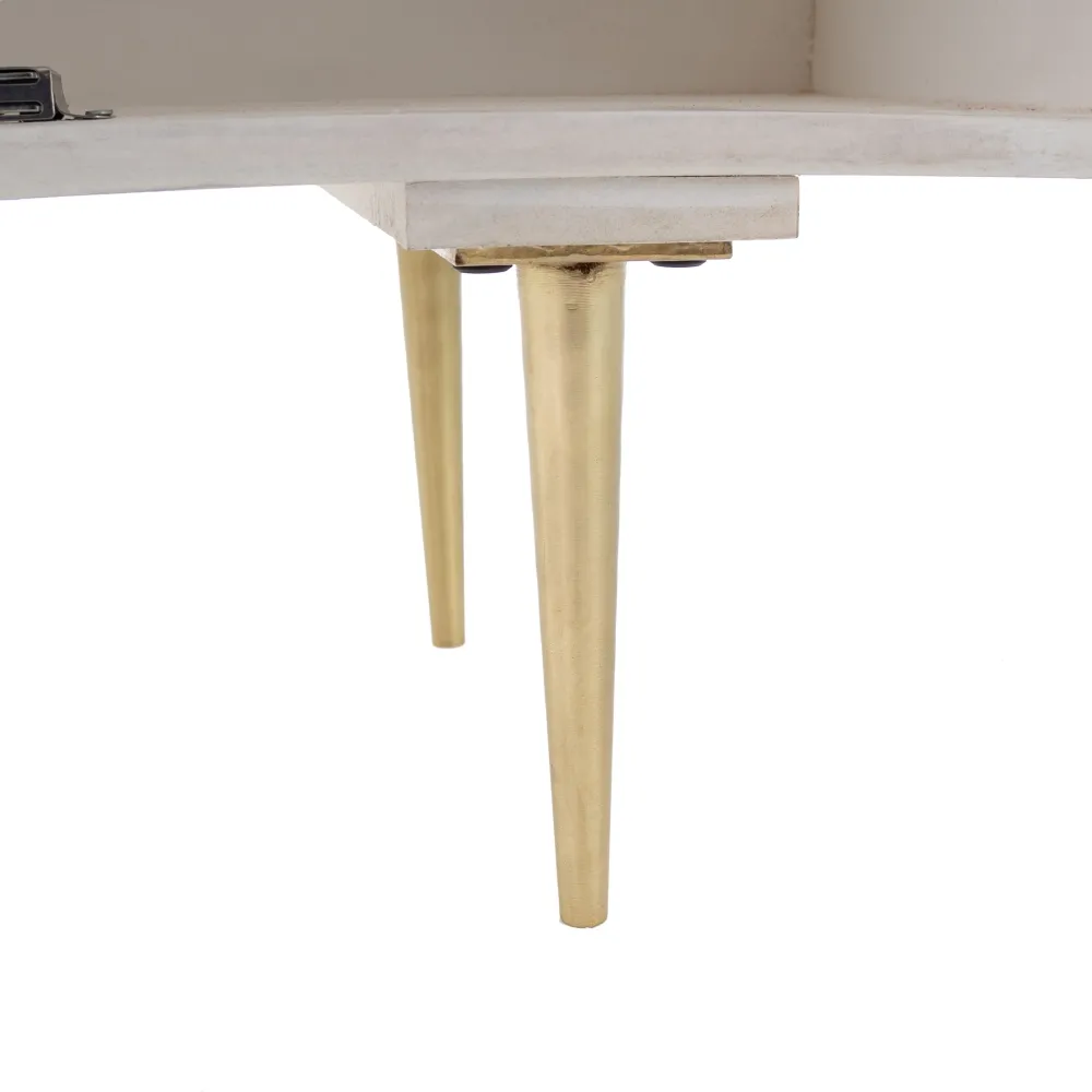 Comoda Unique Alb Auriu, Lemn Mango Metal - de la creativdeco.ro [9]