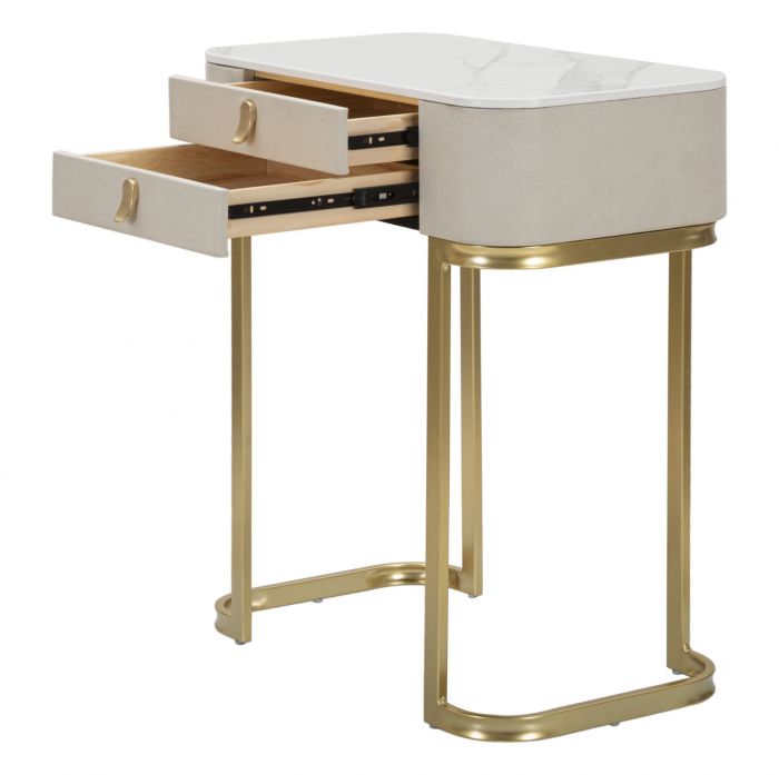 Consola 2 sertare Beauty, bej auriu - CreativDeco.ro [5]