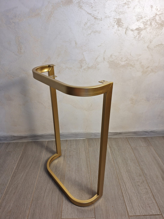 Consola 3 sertare Beauty, piele bej cu baza aurie - CreativDeco.ro [21]