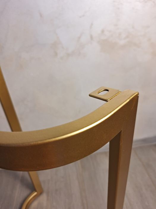 Consola 3 sertare Beauty, piele bej cu baza aurie - CreativDeco.ro [19]