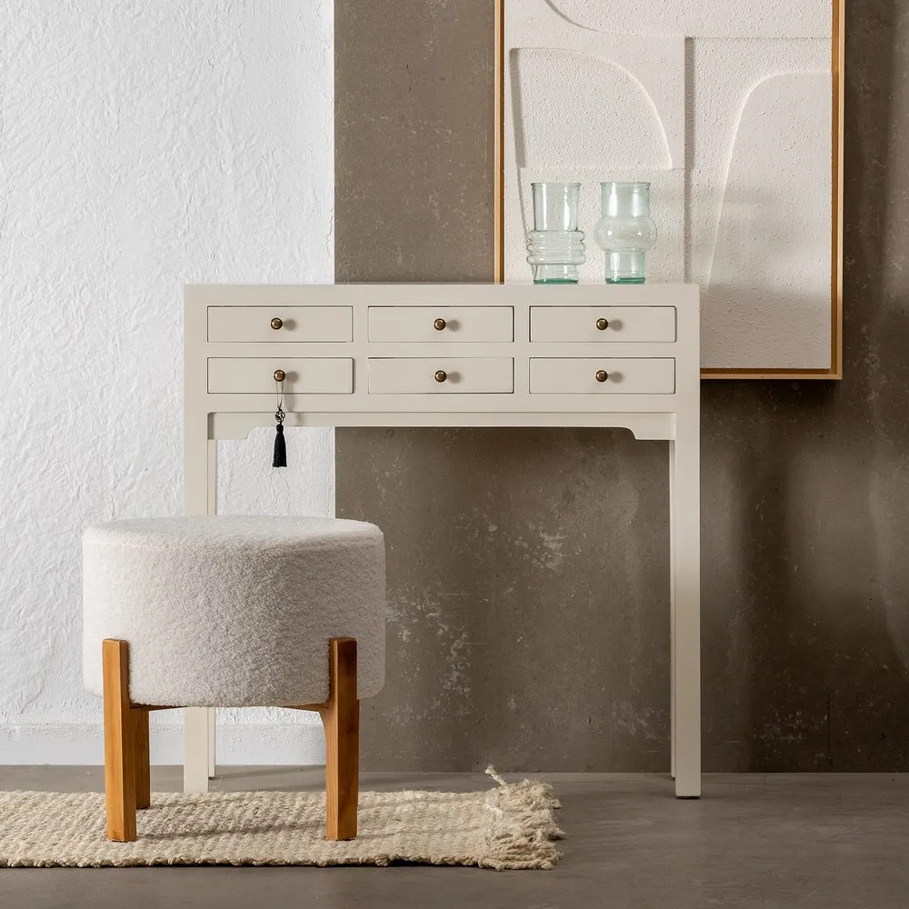 Consola alba cu sertare | Piese orientale CreativDeco [10]