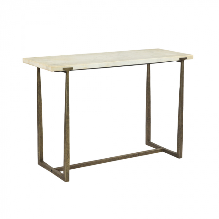 Consolă albă cu finisaj alama antique Bakari [1]