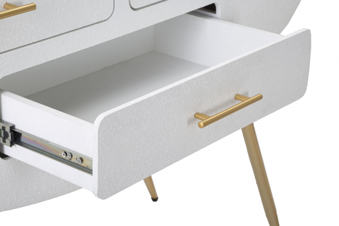 Consola alba cu sertare aurii | Mobilier glamour CreativDeco [7]