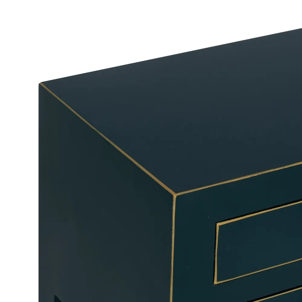 Consola design oriental albastru-verzui cu 6 sertare | Mobila living [5]