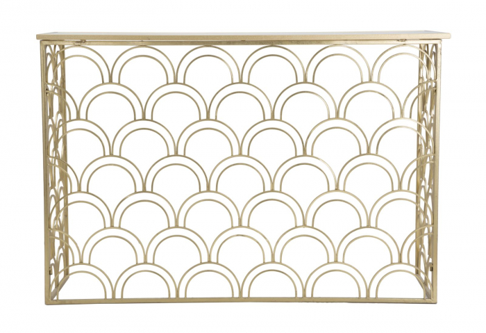Consola Arc, metal sticla, auriu albastru [4]