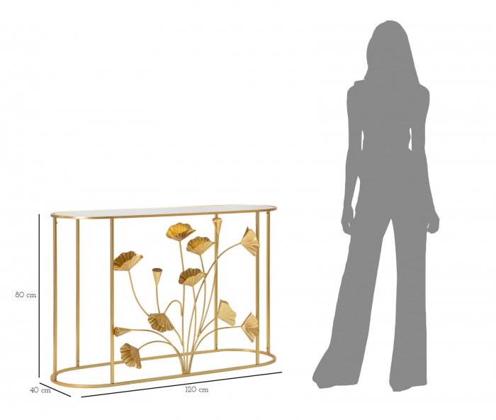 Consola eleganta cu flori 3D | Mobilier hol | CreativDeco [9]