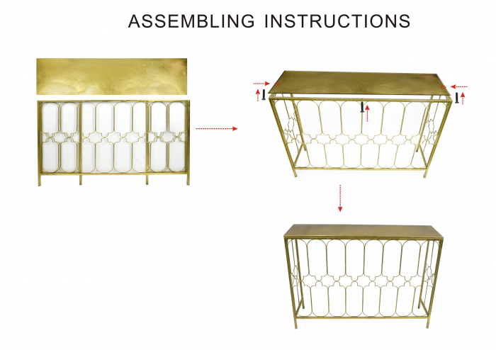 Consola Balcony, auriu, metal [12]