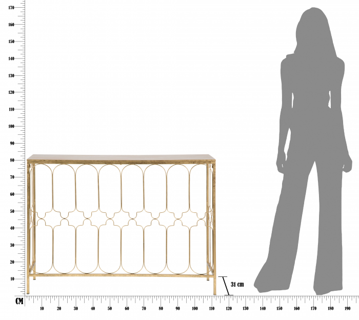 Consola Balcony, auriu, metal [11]
