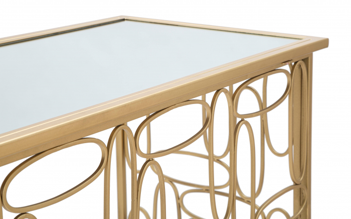 Consola Bubbles, fier/oglinda, auriu [6]