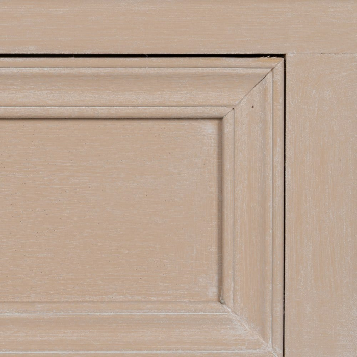 Consolă Ixia cu 2 sertare și raft – finisaj crem mat, structură pin și MDF – vedere frontală [11]