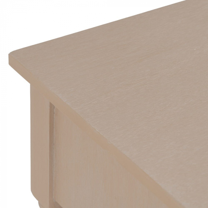 Consolă Ixia cu 2 sertare și raft – finisaj crem mat, structură pin și MDF – vedere frontală [4]