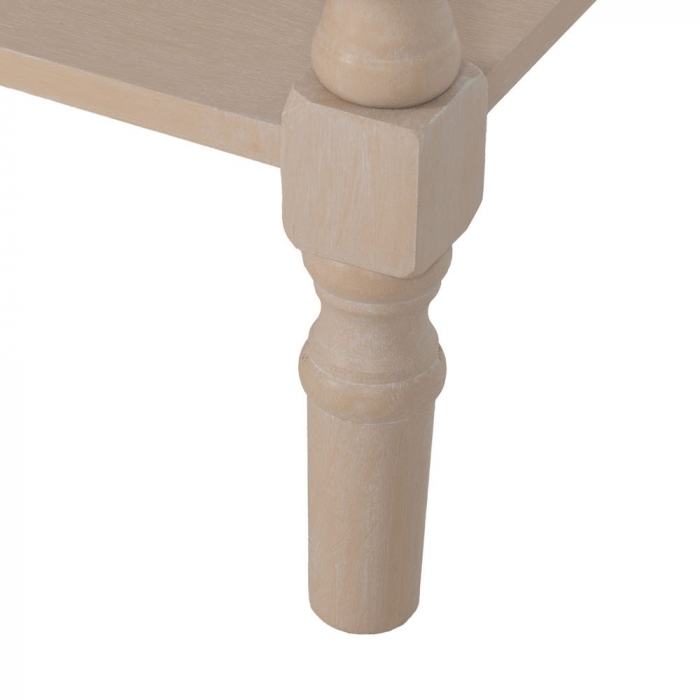 Consolă Ixia cu 2 sertare și raft – finisaj crem mat, structură pin și MDF – vedere frontală [12]