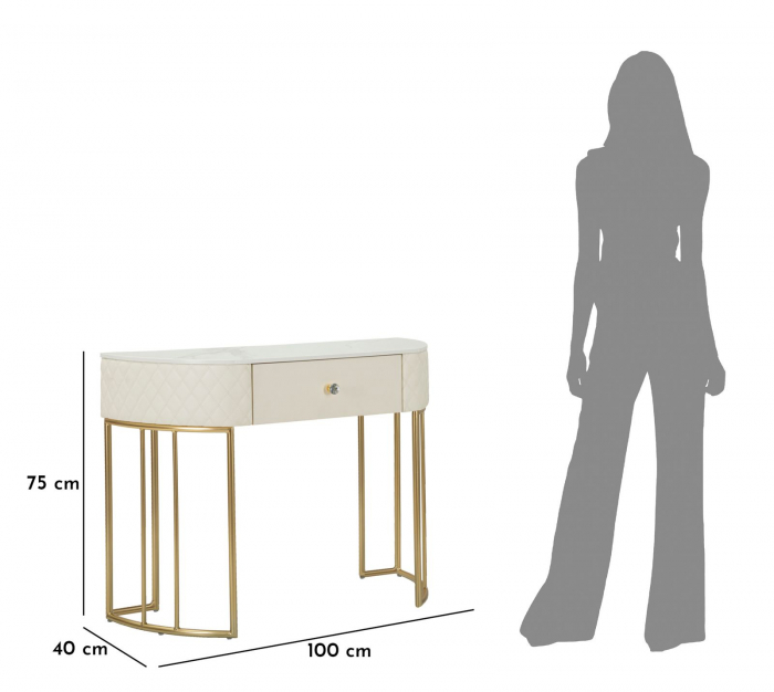 Consola eleganta cu blat marmorat | Mobilier glamour [6]