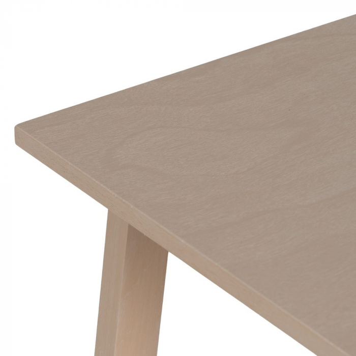 Consolă dreptunghiulară Ixia crem – cu raft și picioare trapezoidale – vedere frontală [4]