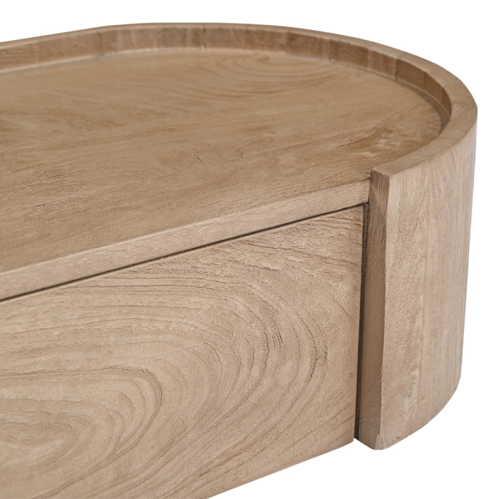 Consolă cu 2 sertare din lemn de mango bej cu design minimalist [3]