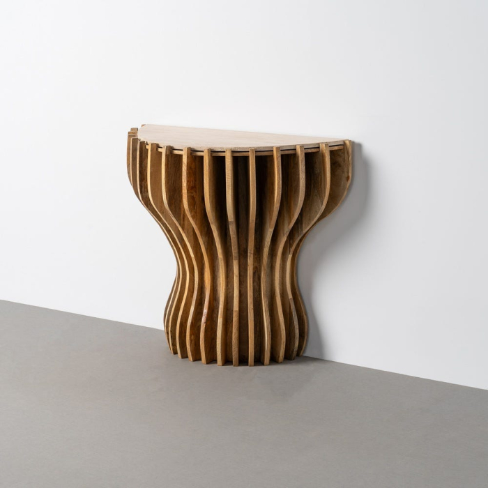 Consola din lemn de mango cu blat din marmura naturala 92 cm [12]