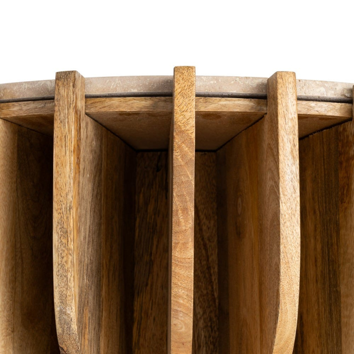 Consola din lemn de mango cu blat din marmura naturala 92 cm [11]