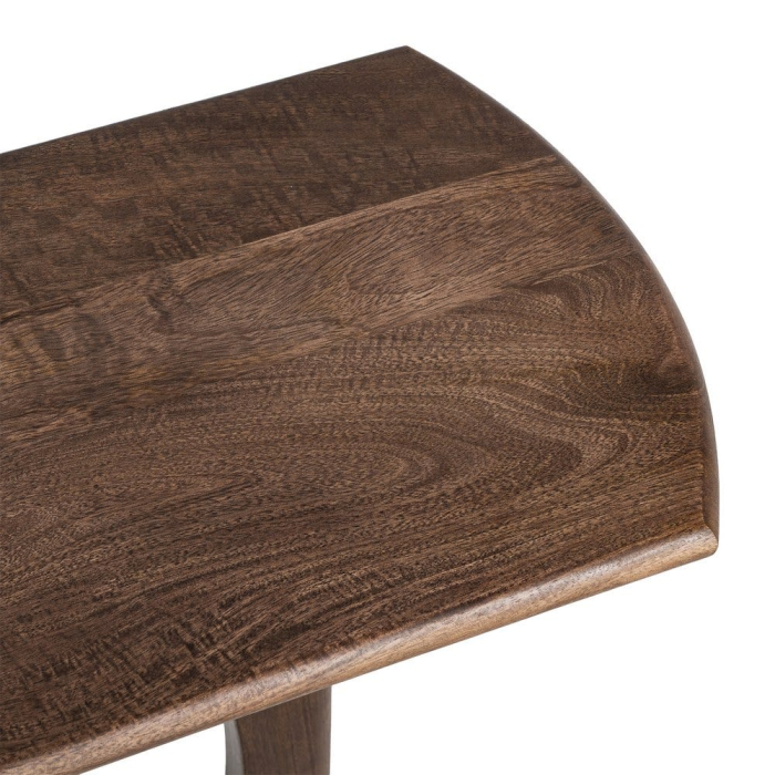 Consolă din lemn de mango cu blat drept și bază decorativă [4]